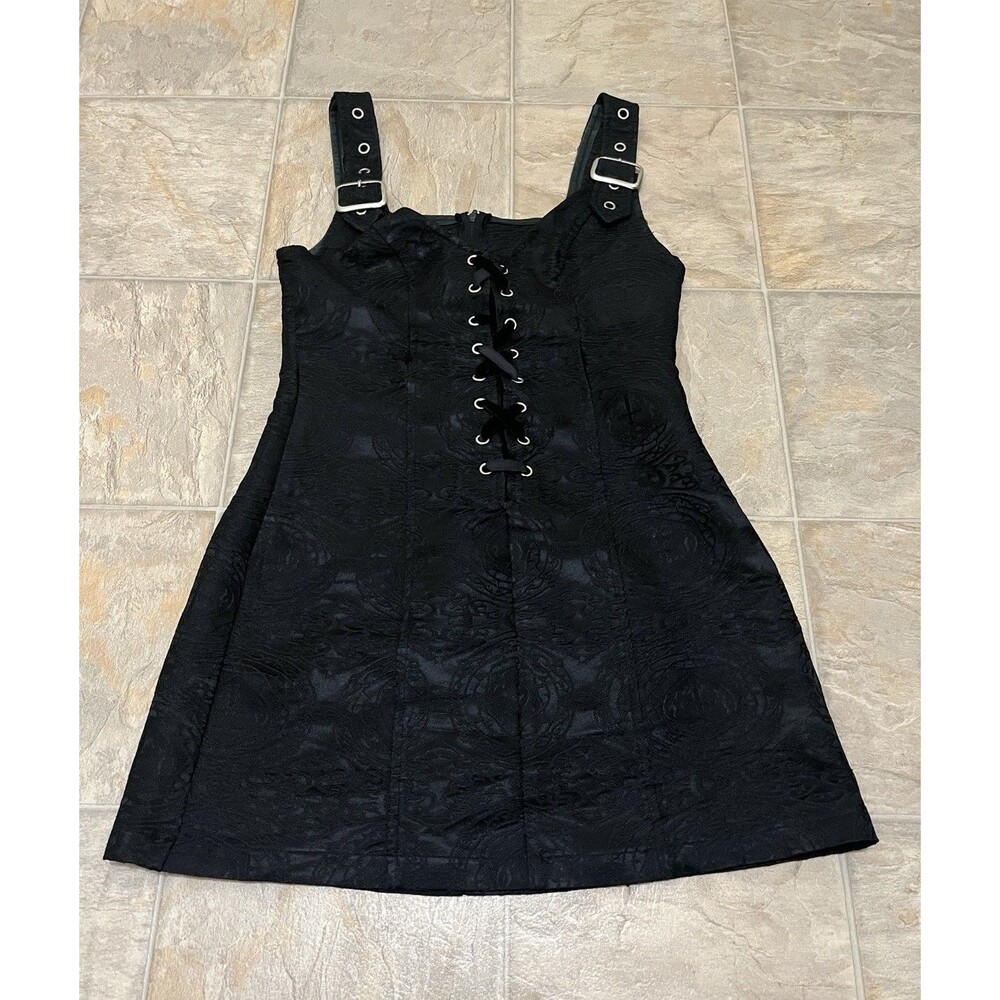 RARE Vintage Lip Service Vatican Vixens Brocade Mini Dress Y2K Mall Goth Grail